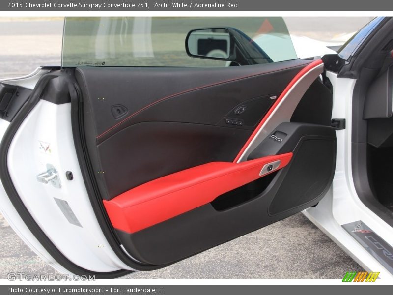 Arctic White / Adrenaline Red 2015 Chevrolet Corvette Stingray Convertible Z51