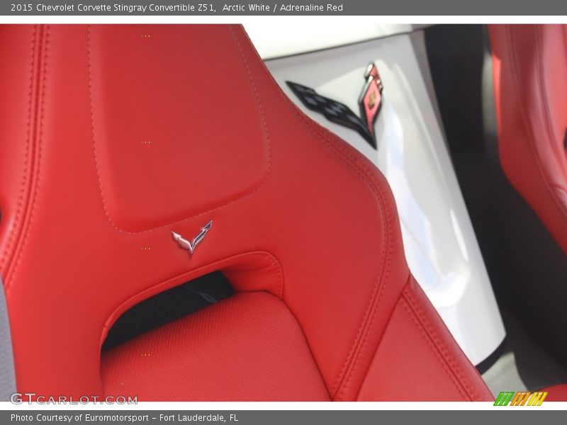 Arctic White / Adrenaline Red 2015 Chevrolet Corvette Stingray Convertible Z51