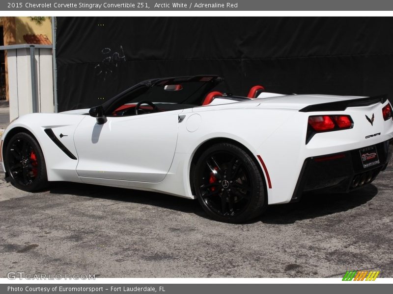 Arctic White / Adrenaline Red 2015 Chevrolet Corvette Stingray Convertible Z51