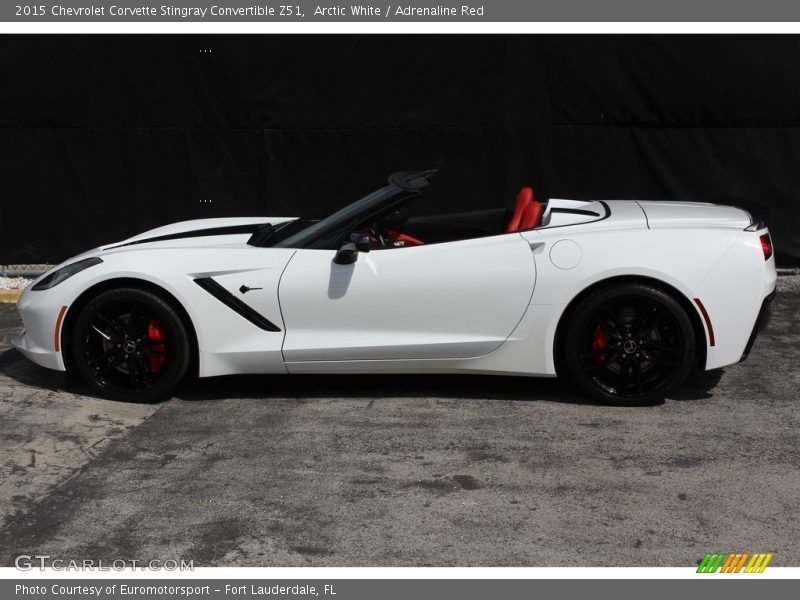 Arctic White / Adrenaline Red 2015 Chevrolet Corvette Stingray Convertible Z51
