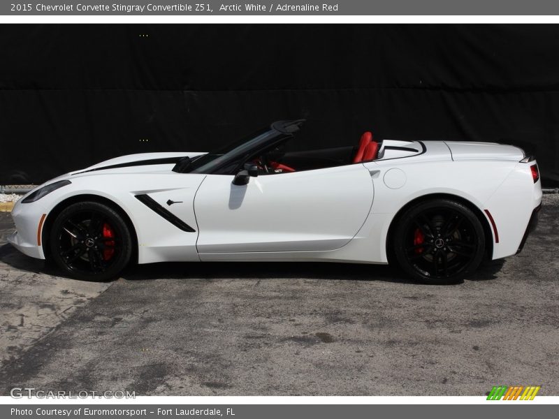Arctic White / Adrenaline Red 2015 Chevrolet Corvette Stingray Convertible Z51