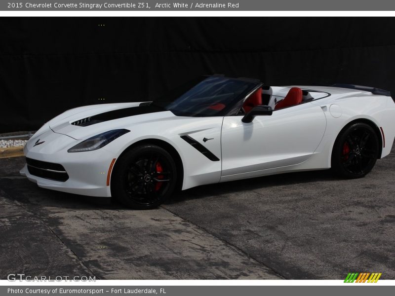 Arctic White / Adrenaline Red 2015 Chevrolet Corvette Stingray Convertible Z51