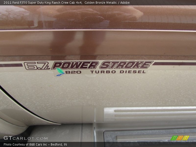 Golden Bronze Metallic / Adobe 2011 Ford F350 Super Duty King Ranch Crew Cab 4x4