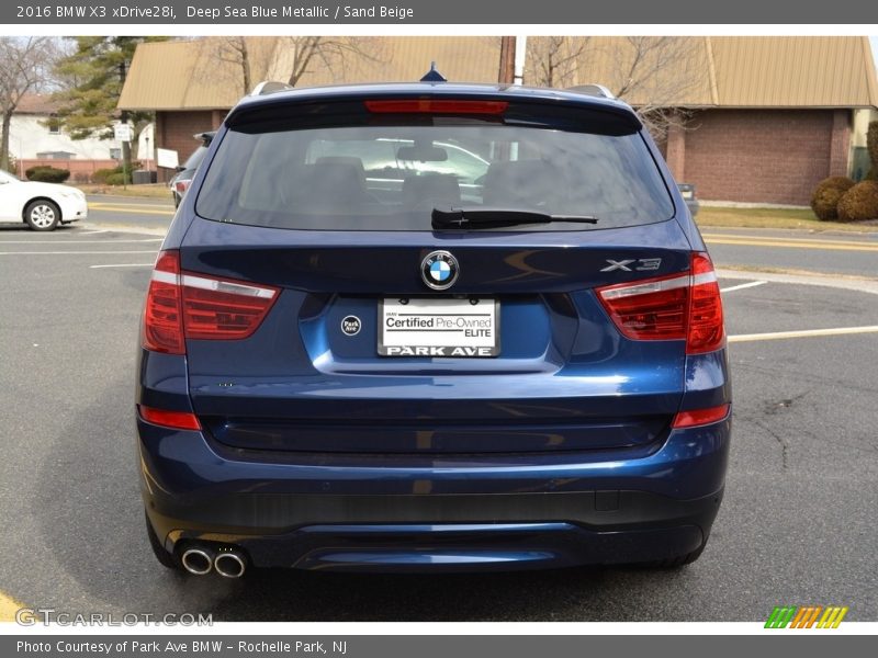 Deep Sea Blue Metallic / Sand Beige 2016 BMW X3 xDrive28i