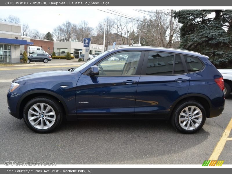 Deep Sea Blue Metallic / Sand Beige 2016 BMW X3 xDrive28i