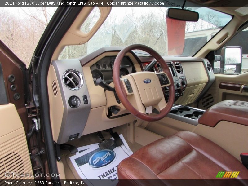 Golden Bronze Metallic / Adobe 2011 Ford F350 Super Duty King Ranch Crew Cab 4x4
