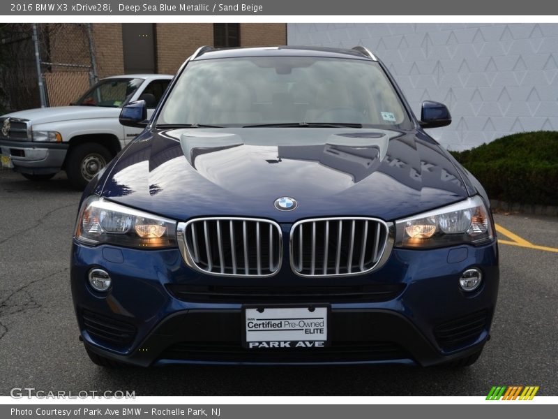 Deep Sea Blue Metallic / Sand Beige 2016 BMW X3 xDrive28i