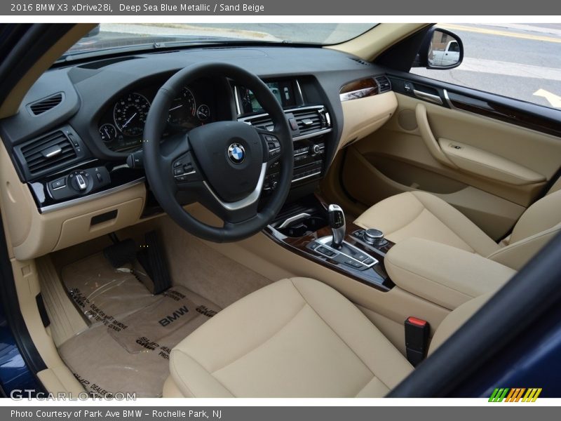 Deep Sea Blue Metallic / Sand Beige 2016 BMW X3 xDrive28i