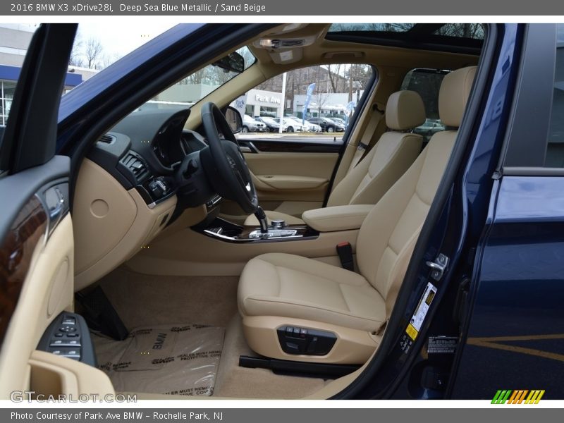 Deep Sea Blue Metallic / Sand Beige 2016 BMW X3 xDrive28i