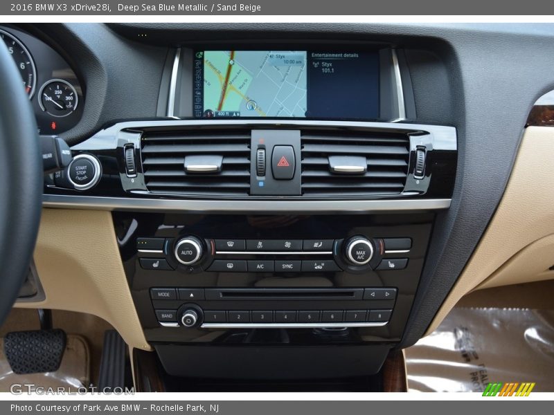 Deep Sea Blue Metallic / Sand Beige 2016 BMW X3 xDrive28i