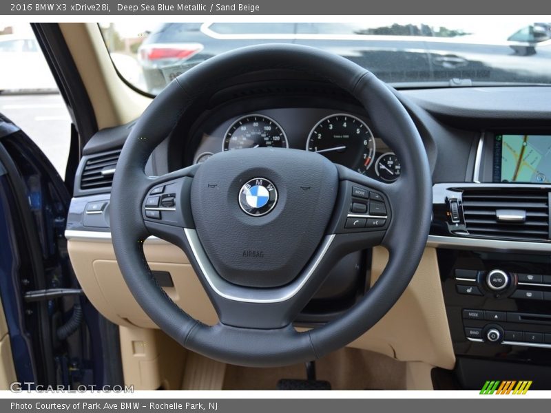 Deep Sea Blue Metallic / Sand Beige 2016 BMW X3 xDrive28i