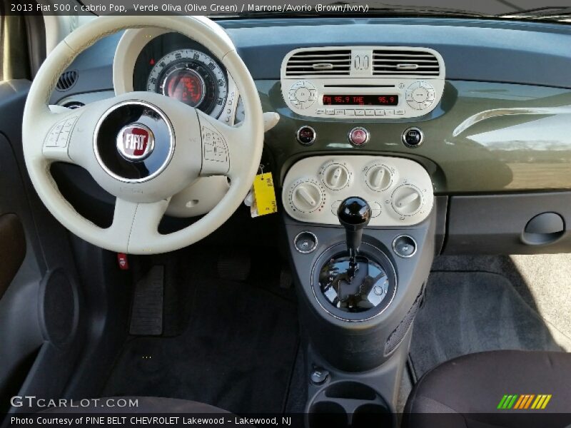 Verde Oliva (Olive Green) / Marrone/Avorio (Brown/Ivory) 2013 Fiat 500 c cabrio Pop