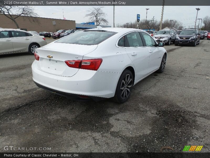 Summit White / Dark Atmosphere/Medium Ash Gray 2016 Chevrolet Malibu LT