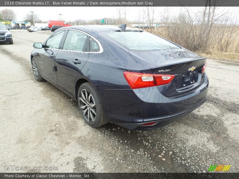 Blue Velvet Metallic / Dark Atmosphere/Medium Ash Gray 2016 Chevrolet Malibu LT