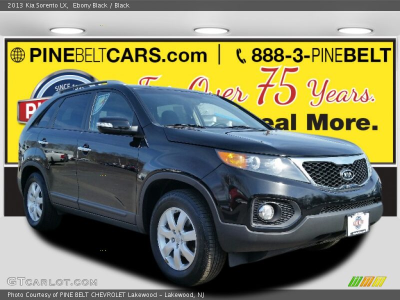 Ebony Black / Black 2013 Kia Sorento LX