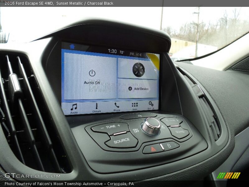 Sunset Metallic / Charcoal Black 2016 Ford Escape SE 4WD