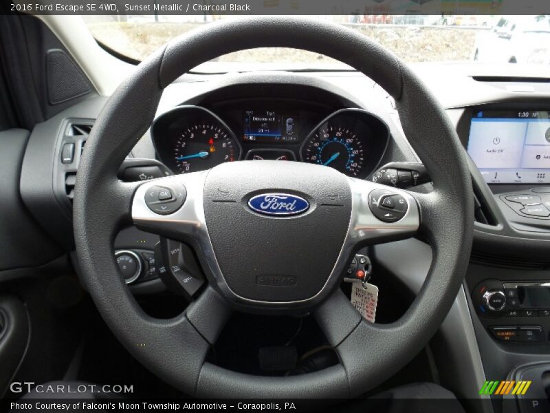 Sunset Metallic / Charcoal Black 2016 Ford Escape SE 4WD