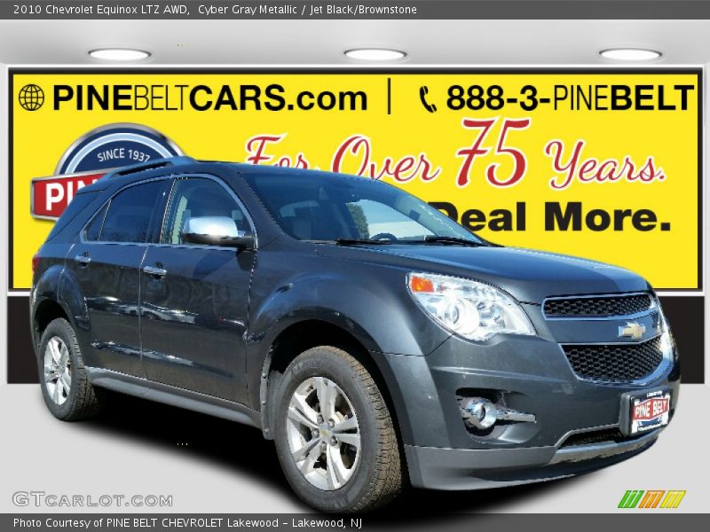 Cyber Gray Metallic / Jet Black/Brownstone 2010 Chevrolet Equinox LTZ AWD