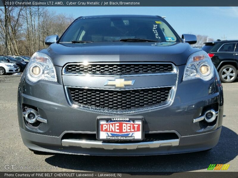 Cyber Gray Metallic / Jet Black/Brownstone 2010 Chevrolet Equinox LTZ AWD