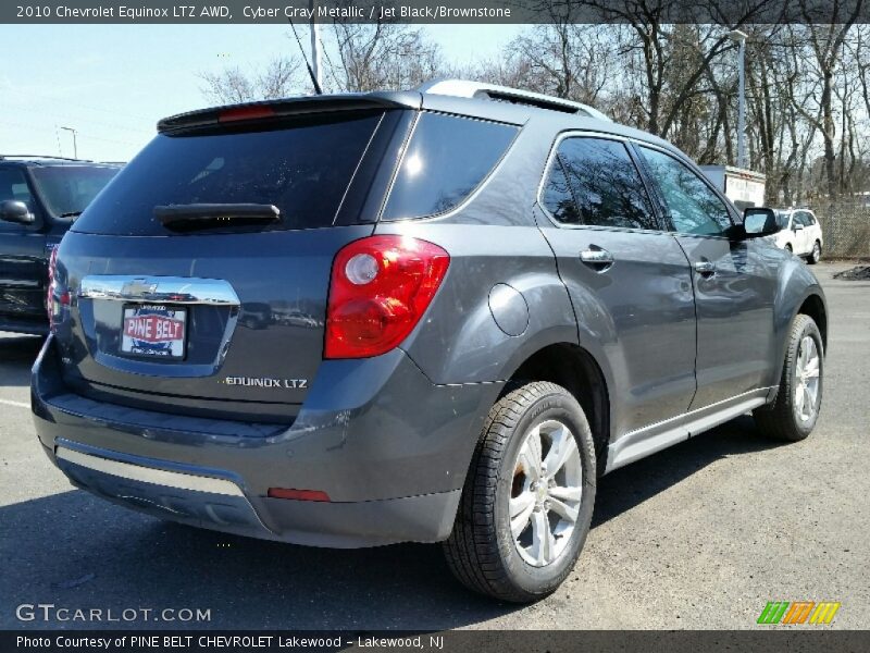 Cyber Gray Metallic / Jet Black/Brownstone 2010 Chevrolet Equinox LTZ AWD