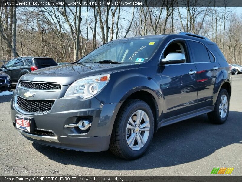 Cyber Gray Metallic / Jet Black/Brownstone 2010 Chevrolet Equinox LTZ AWD