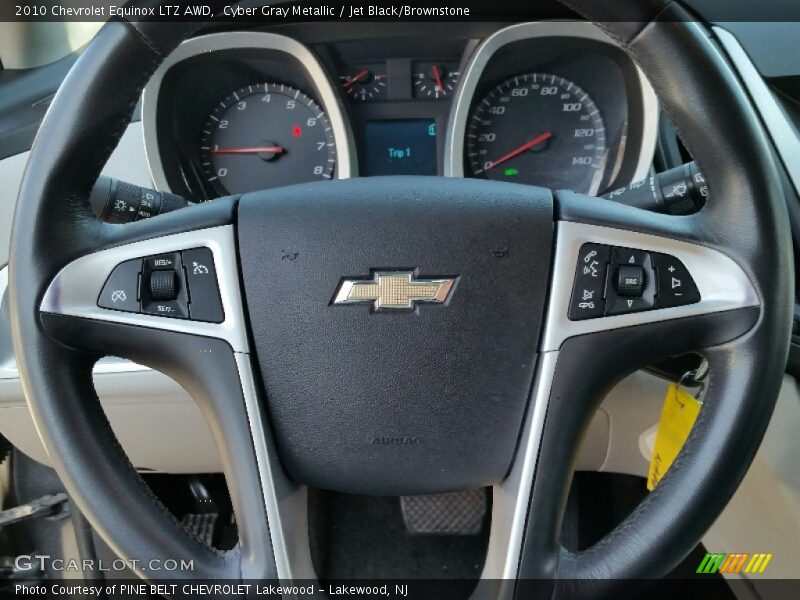Cyber Gray Metallic / Jet Black/Brownstone 2010 Chevrolet Equinox LTZ AWD
