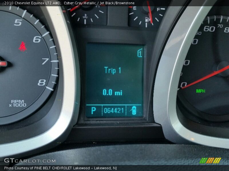 Cyber Gray Metallic / Jet Black/Brownstone 2010 Chevrolet Equinox LTZ AWD
