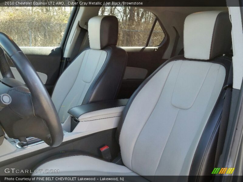 Cyber Gray Metallic / Jet Black/Brownstone 2010 Chevrolet Equinox LTZ AWD