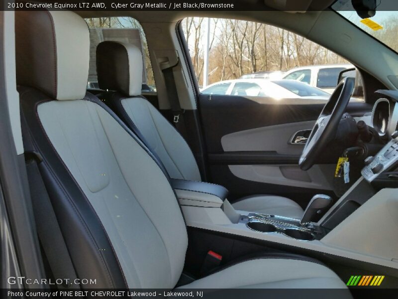 Cyber Gray Metallic / Jet Black/Brownstone 2010 Chevrolet Equinox LTZ AWD