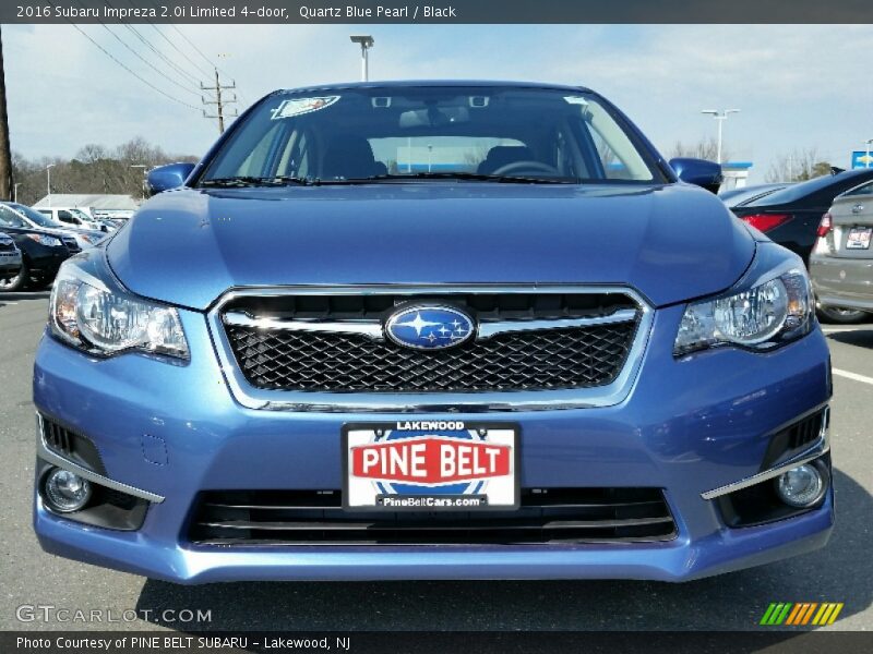 Quartz Blue Pearl / Black 2016 Subaru Impreza 2.0i Limited 4-door