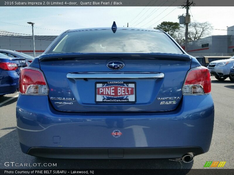 Quartz Blue Pearl / Black 2016 Subaru Impreza 2.0i Limited 4-door