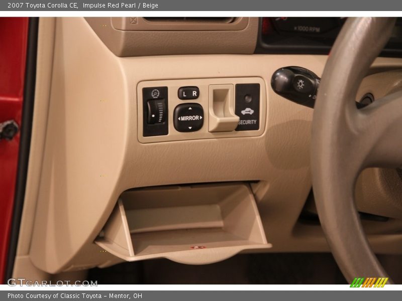 Impulse Red Pearl / Beige 2007 Toyota Corolla CE