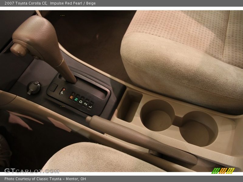 Impulse Red Pearl / Beige 2007 Toyota Corolla CE
