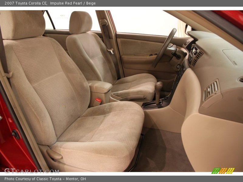 Impulse Red Pearl / Beige 2007 Toyota Corolla CE