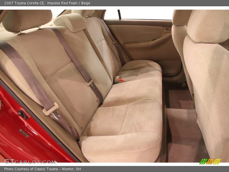 Impulse Red Pearl / Beige 2007 Toyota Corolla CE