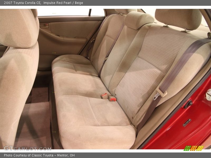 Impulse Red Pearl / Beige 2007 Toyota Corolla CE