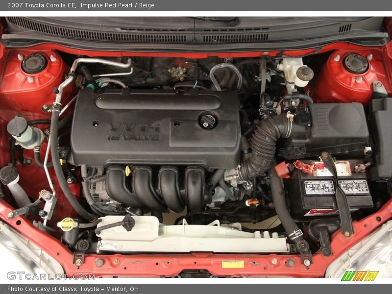 Impulse Red Pearl / Beige 2007 Toyota Corolla CE
