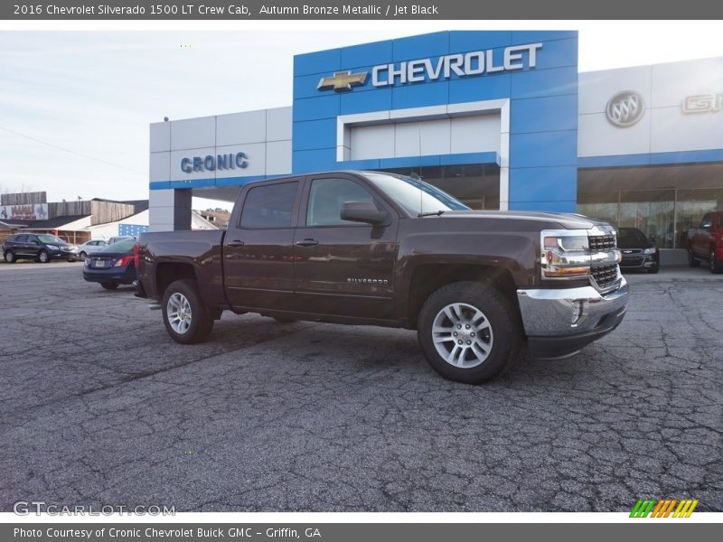 Autumn Bronze Metallic / Jet Black 2016 Chevrolet Silverado 1500 LT Crew Cab