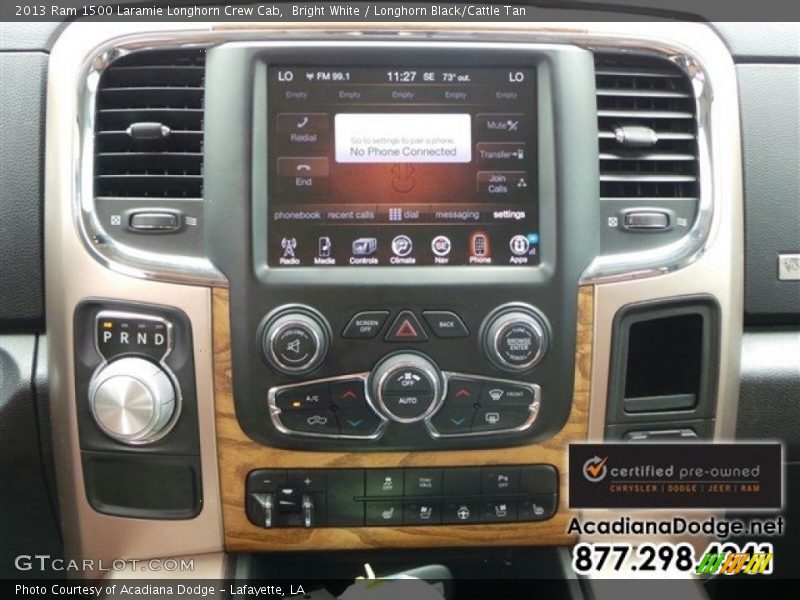 Bright White / Longhorn Black/Cattle Tan 2013 Ram 1500 Laramie Longhorn Crew Cab