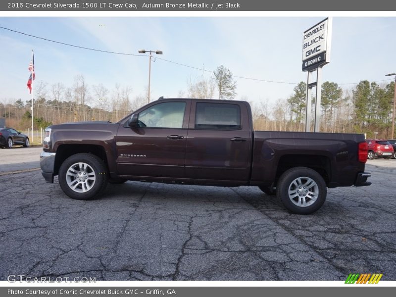 Autumn Bronze Metallic / Jet Black 2016 Chevrolet Silverado 1500 LT Crew Cab