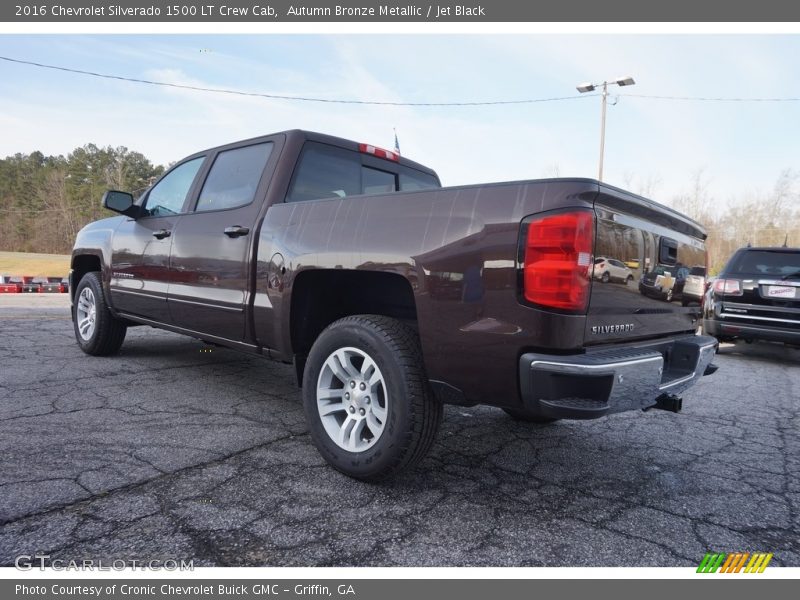 Autumn Bronze Metallic / Jet Black 2016 Chevrolet Silverado 1500 LT Crew Cab