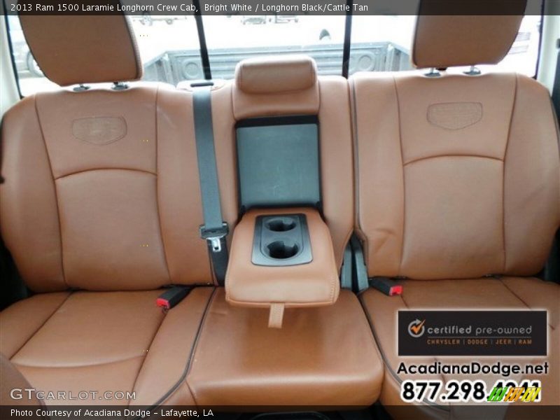 Bright White / Longhorn Black/Cattle Tan 2013 Ram 1500 Laramie Longhorn Crew Cab