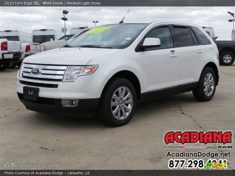White Suede / Medium Light Stone 2010 Ford Edge SEL