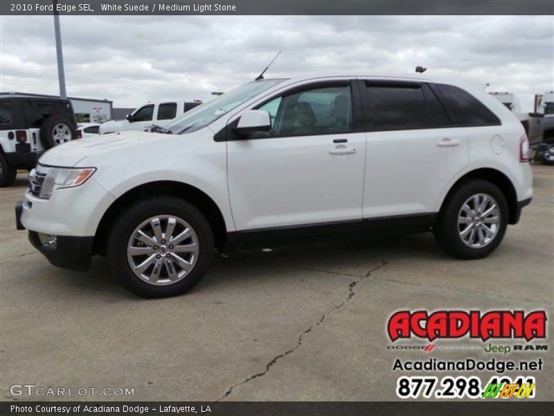 White Suede / Medium Light Stone 2010 Ford Edge SEL