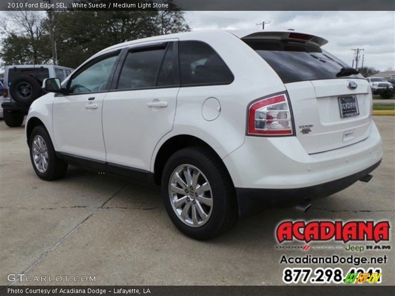 White Suede / Medium Light Stone 2010 Ford Edge SEL