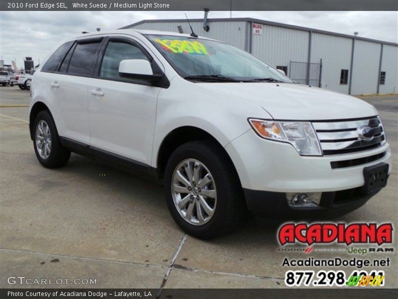 White Suede / Medium Light Stone 2010 Ford Edge SEL