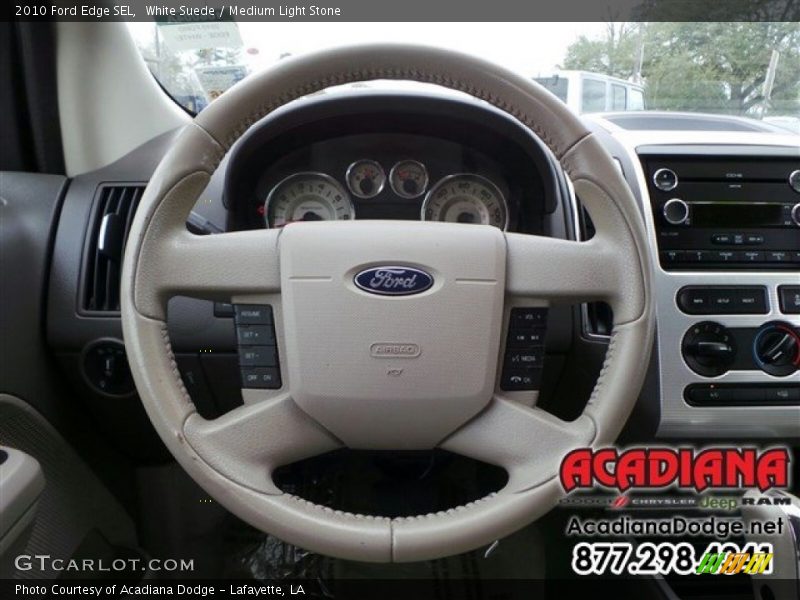White Suede / Medium Light Stone 2010 Ford Edge SEL