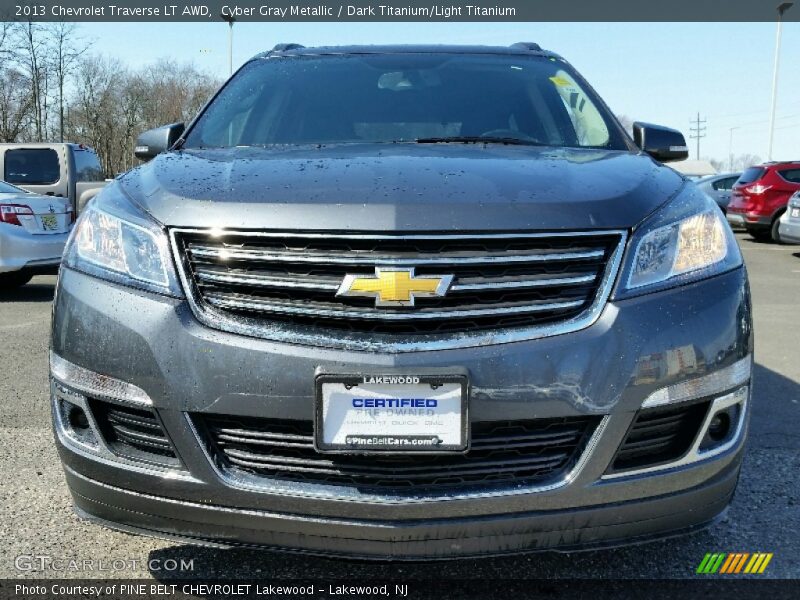 Cyber Gray Metallic / Dark Titanium/Light Titanium 2013 Chevrolet Traverse LT AWD