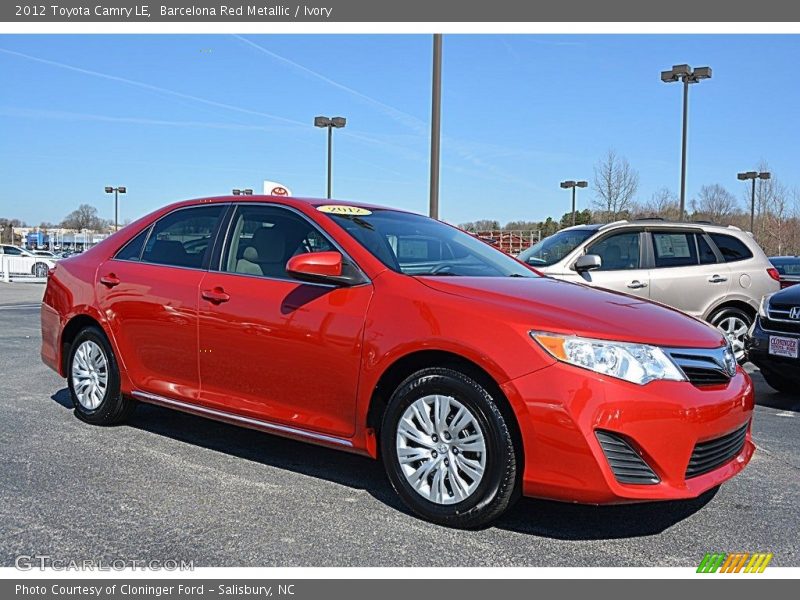 Barcelona Red Metallic / Ivory 2012 Toyota Camry LE