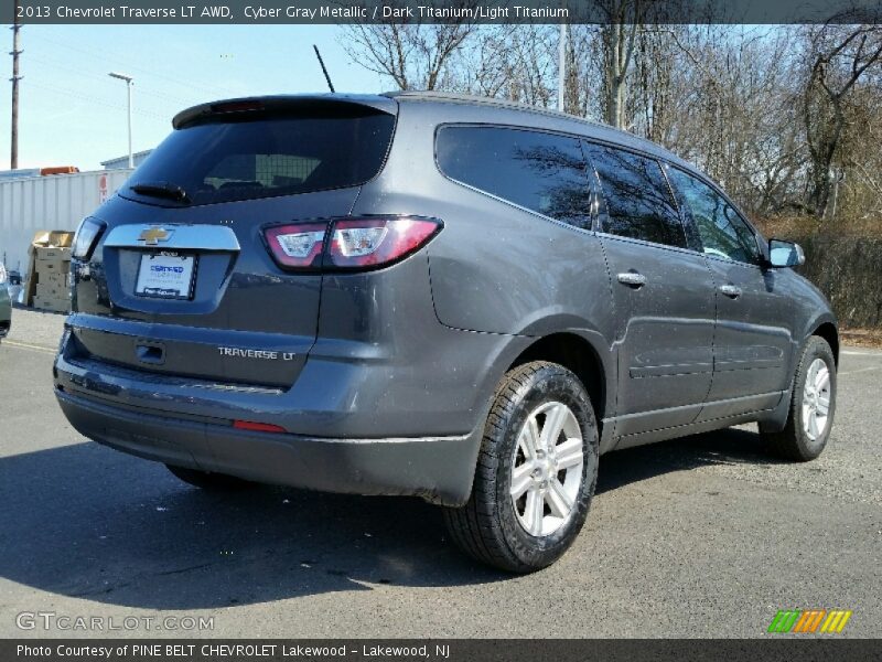 Cyber Gray Metallic / Dark Titanium/Light Titanium 2013 Chevrolet Traverse LT AWD